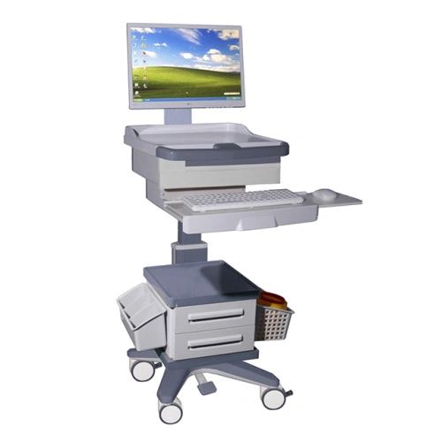 Mobile hospital ward cart medical workstation trolley