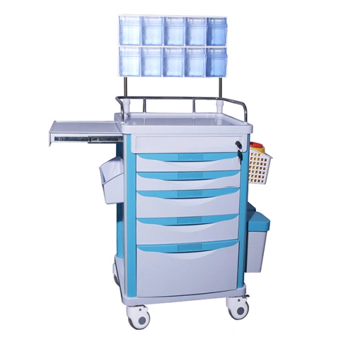 ABS Anesthesia Emergency Medical Trolley With castors