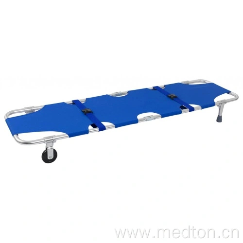 Portable Rescue Foldaway Stretcher With Wheels And Belts
